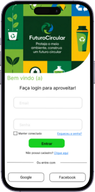Tela de login do app FuturoCircular